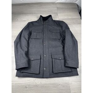 Lucky Brand Jacket Men 2XL Barn Coat Wool Chore Handcrafted Zip Heavy Insulated